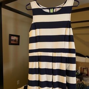 Never worn navy and cream striped dress
